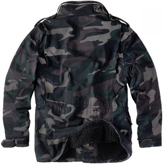 Surplus Paratrooper Winterjas - Black Camo Washed