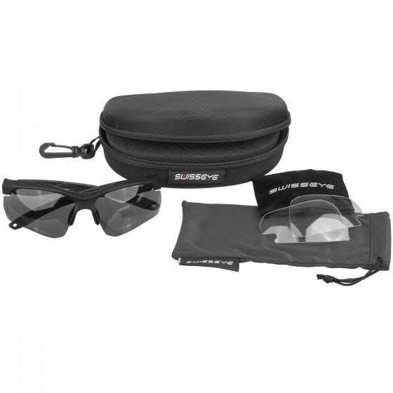 Swiss Eye Skyray Zonnebril - Smoke + Helder Glazen / Black Rubber Montuur