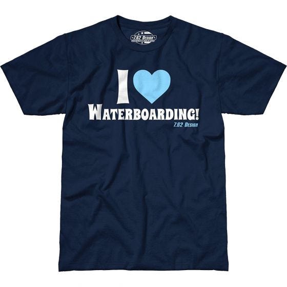 7.62 Design I Love Waterboarding T-shirt - Navy