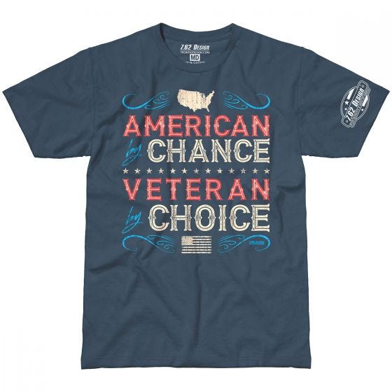 7.62 Design Veteran By Choice American T-shirt - Indigo