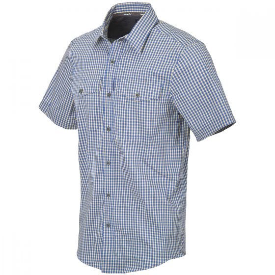 Helikon Covert Concealed Carry Short Sleeve Shirt Royal Blue Checkered