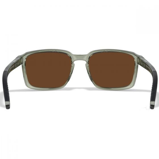 Wiley X WX Alfa Standaard brillen - Captivate Polarized Bronze Mirror Lenses / Gloss Crystal Light Olive/Grey