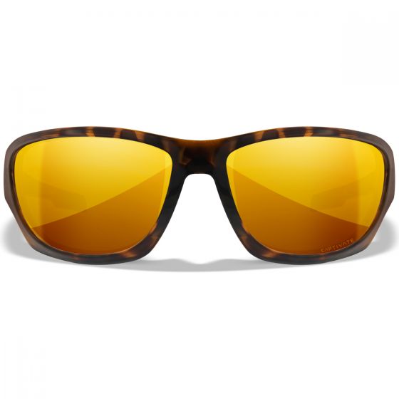 Wiley X WX Climb Standaard brillen - Captivate Polarized Bronze Mirror Lenses / Gloss Tortoise Frame