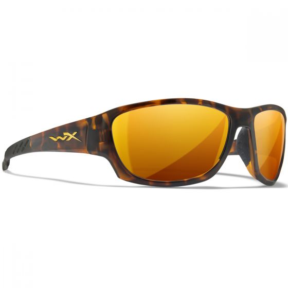 Wiley X WX Climb Standaard brillen - Captivate Polarized Bronze Mirror Lenses / Gloss Tortoise Frame