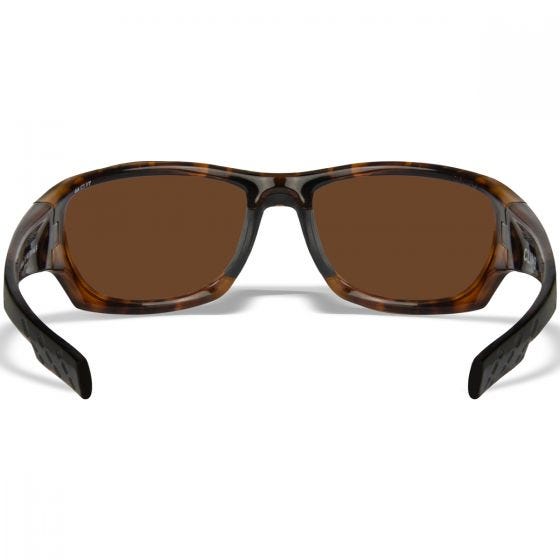 Wiley X WX Climb Standaard brillen - Captivate Polarized Bronze Mirror Lenses / Gloss Tortoise Frame