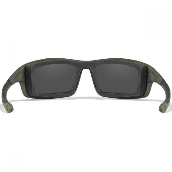 Wiley X WX Grid Standaard brillen - Captivate Polarized Grey Mirror Lenses / Matte Utility Green Frame