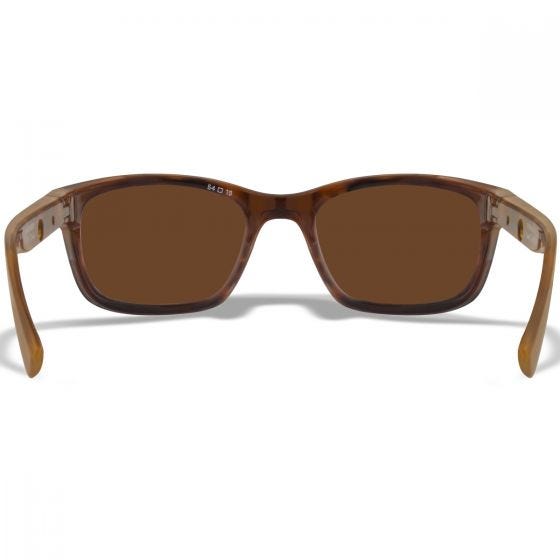 Wiley X WX Helix Standaard brillen - Captivate Polarized Green Mirror Lenses / Gloss Demi Brown Frame