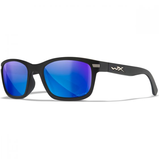 Wiley X WX Helix Standaard brillen - Captivate Polarized Blue Mirror Lenses / Matte Black Frame