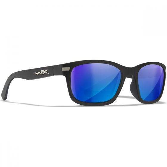 Wiley X WX Helix Standaard brillen - Captivate Polarized Blue Mirror Lenses / Matte Black Frame