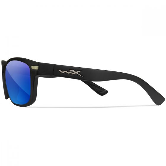 Wiley X WX Helix Standaard brillen - Captivate Polarized Blue Mirror Lenses / Matte Black Frame