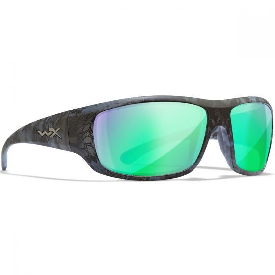 Wiley X WX Omega Standaard brillen - Polarized Blue Mirror Lens / Gloss White Frame