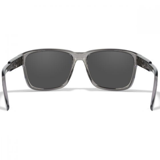 Wiley X WX Trek Standaard brillen - Captivate Polarized Blue Mirror Lenses / Gloss Crystal Dark Grey Frame