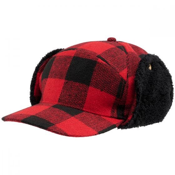 Brandit Lumberjack Winterpet - Rood/Zwart Geruit