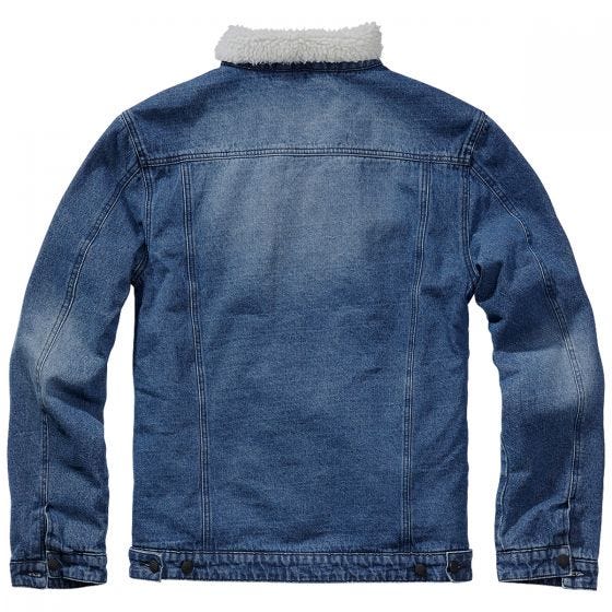 Brandit Sherpa Denim Jack - Blauw/Off White