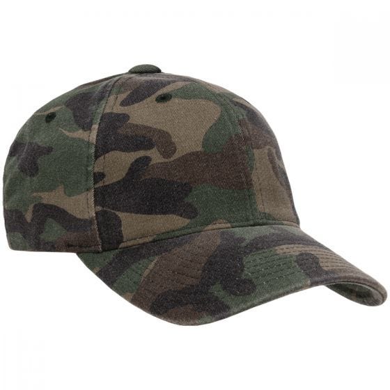 Flexfit Garment Washed Camo Pet - Gebleekt Bos