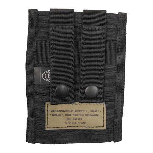 MFH MOLLE Kleine Dubbele Magazijnbuidel 9 mm - Zwart