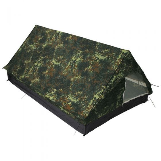 MFH Minipack Tweepersoons Tent met Klamboe - Flecktarn