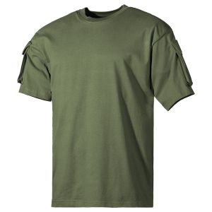 MFH US Met mouwzakken Overhemd met korte mouwen - OD Green