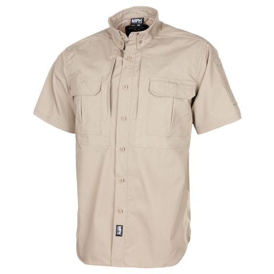 MFH Attack Teflon gecoat Overhemd met korte mouwen Ripstop - Khaki