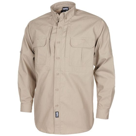 MFH Attack Teflon gecoat Overhemd met lange mouwen Ripstop - Khaki