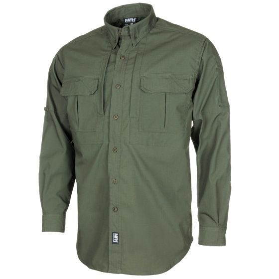 MFH Attack Teflon gecoat Overhemd met lange mouwen Ripstop - OD Green
