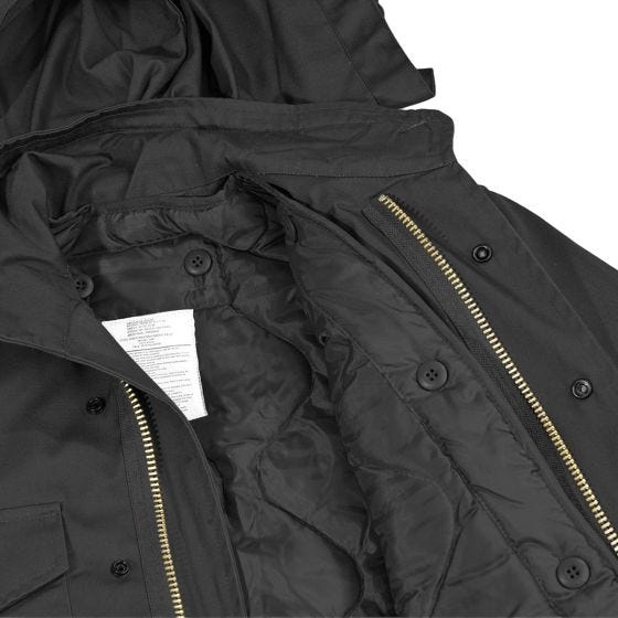 MFH US M65 met gewatteerde voering Field Jacket - Zwart