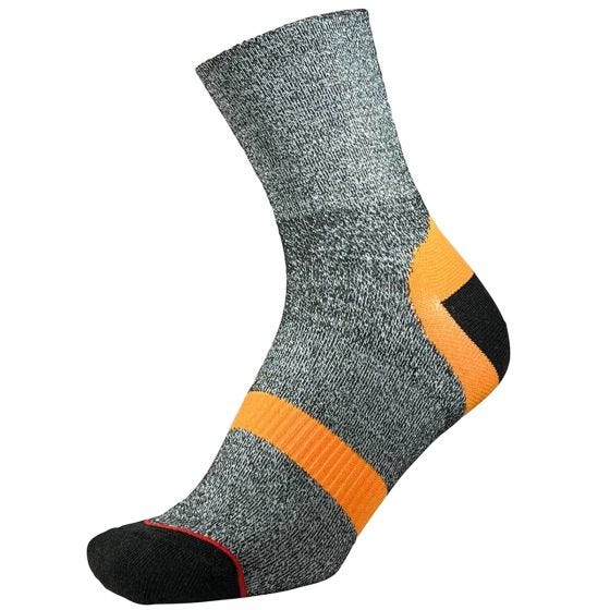 1000 Mile Approach Reprave Double Layer Sokken - Charcoal Marl/Oranje