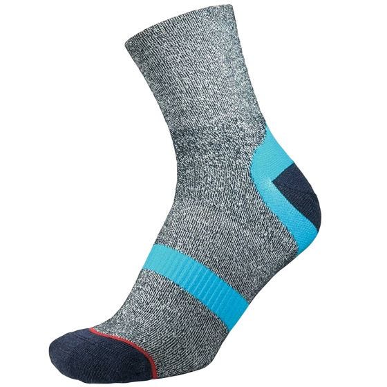 1000 Mile Approach Reprave Double Layer Sokken - Navy Marl/Kingfisher