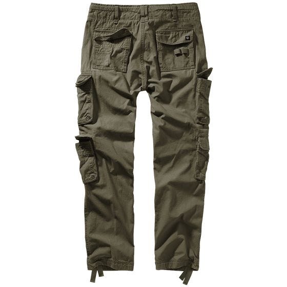 Brandit Pure Broek met slanke pasvorm - Olijf