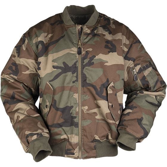 Mil-Tec MA-1 Pilotenjack - Woodland