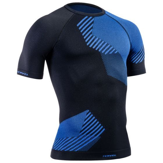 Tervel Optiline Overhemd met Korte Mouwen - Zwart/Blauw