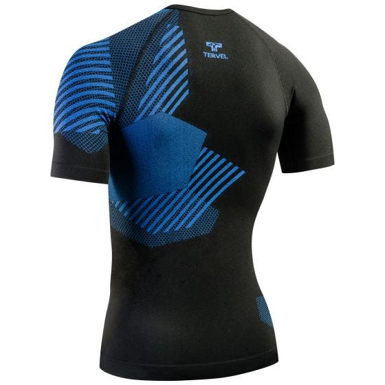 Tervel Optiline Overhemd met Korte Mouwen - Zwart/Blauw