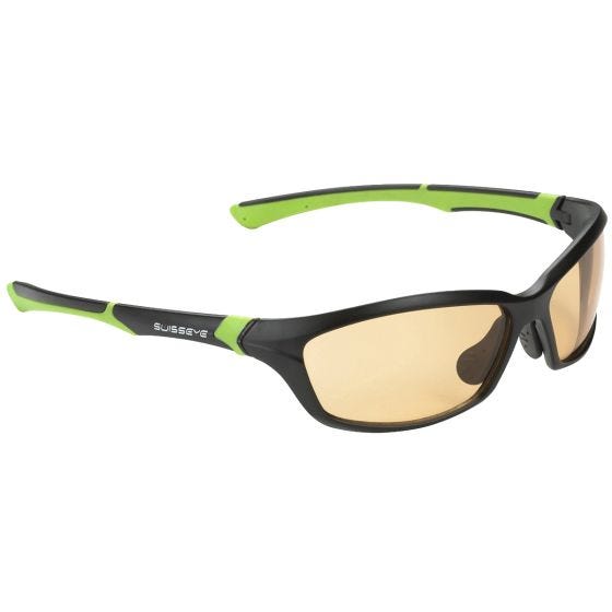 Swiss Eye Drift Zonnebril - Photochromic Orange Smoke Glazen / Matt Black Green Montuur