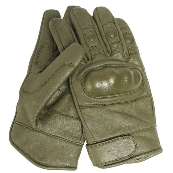 Mil-Tec Tactische leren handschoenen - Olijf
