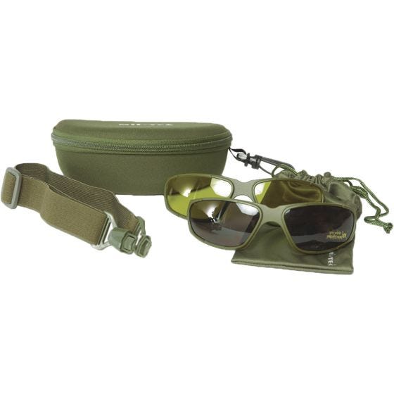 Mil-Tec 3IN1 Tactische bril - Olijf