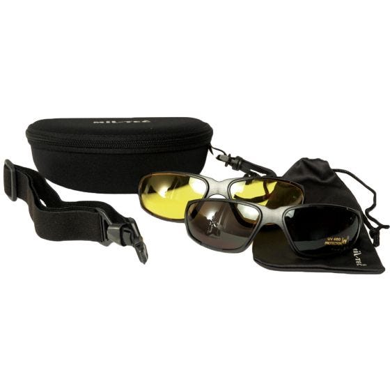 Mil-Tec 3IN1 Tactische bril - Zwart