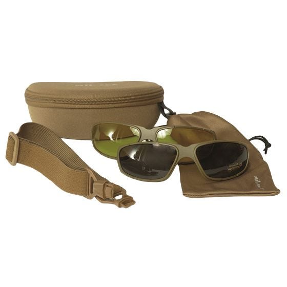 Mil-Tec 3IN1 Tactische bril - Coyote