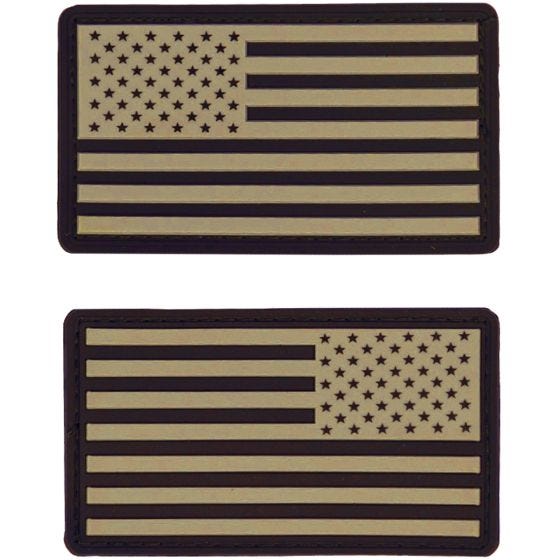 Mil-Tec USA Flag (Pack of 2) Patch - Desert