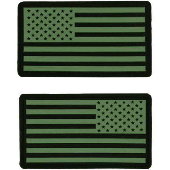 Mil-Tec USA Flag (Pack of 2) Patch - Olijf
