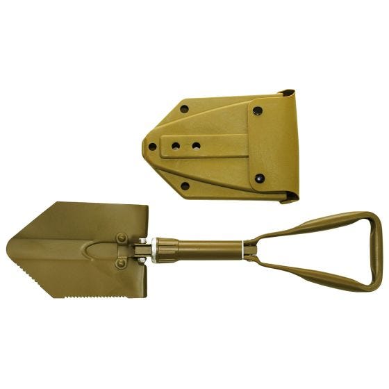 MFH BW Opvouwbare schop met hoes - Coyote Tan