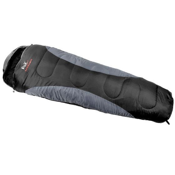 Fox Outdoor Economic Mummy Slaapzak - Zwart/Grijs