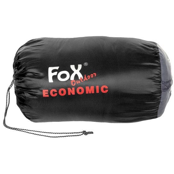 Fox Outdoor Economic Mummy Slaapzak - Zwart/Grijs