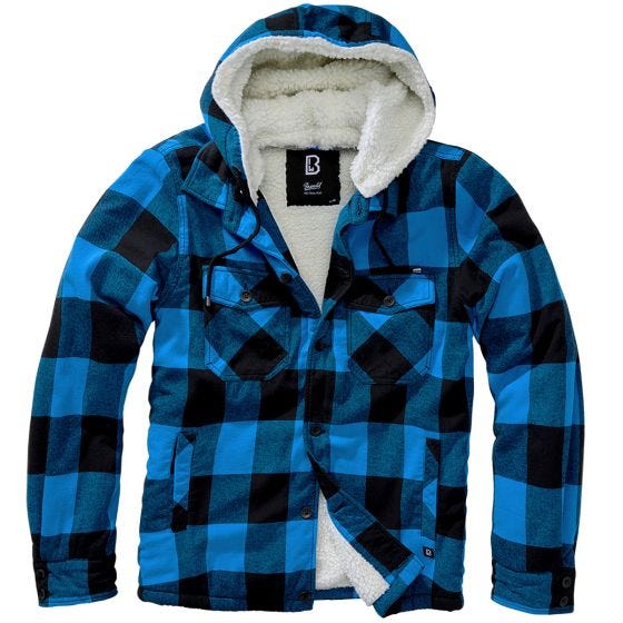 Brandit Lumber Hooded Jack - Zwart/Blauw