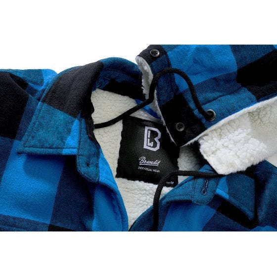 Brandit Lumber Hooded Jack - Zwart/Blauw
