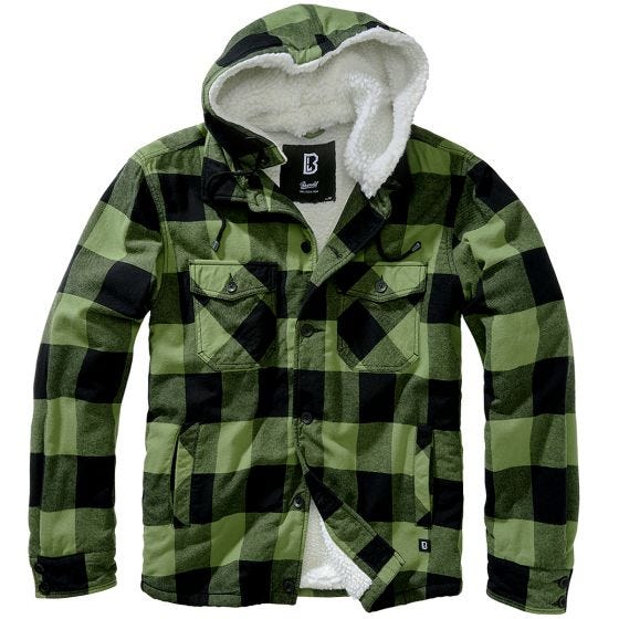Brandit Lumber Hooded Jack - Zwart/Olijf