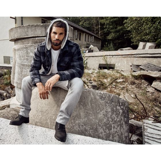 Brandit Lumber Hooded Jack - Zwart/Grijs