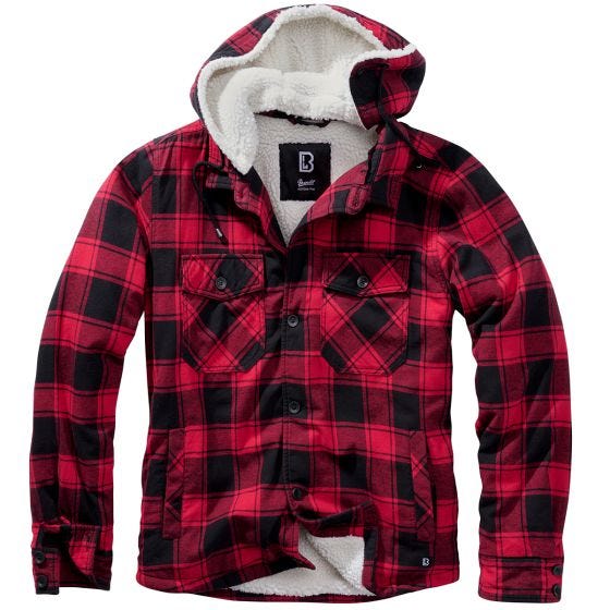 Brandit Lumber Hooded Jack - Rood/Zwart