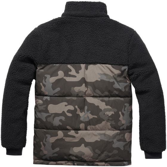 Brandit Jackson Teddyfleece Jack - Zwart/Dark Camo