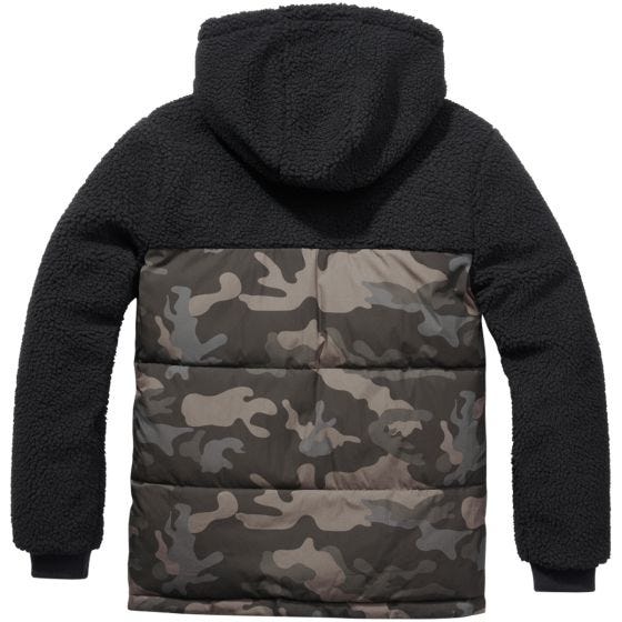 Brandit Jackson Teddyfleece Jack - Zwart/Dark Camo