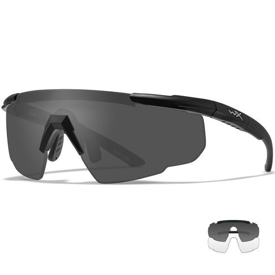 Wiley X Saber Advanced Standaard brillen - Smoke Grey + Helder Glazen / Matte Black Montuur
